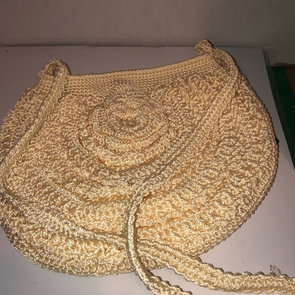 Handcrafted crocheted Shoulder Bag , perfect bag for the summer. Preloved - Picture 1 of 5